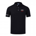 2022 Polo Audi Homme Manches Courtes Couleur Unie Coton Slim Fit