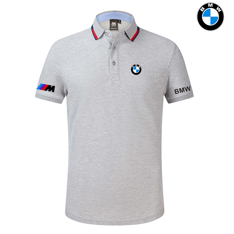 2022 Polo BMW M Power Homme Col Contrasté Coton Mercerisé Slim Fit