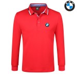 2022 Polo BMW Manche Longue Homme Col Contrasté Coton Extensible