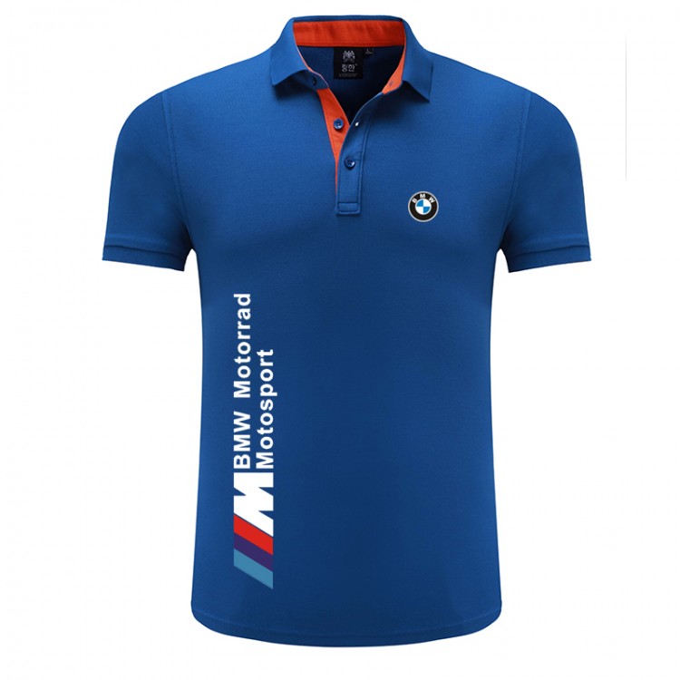 2022 Polo BMW Motorrad Motorsport Homme Col Contrasté Coton Manche Courte