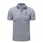 2022 Polo Mercedes-Benz Homme Coton Col Contrasté Slim Fit Manche Courte