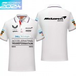 2024 Polo McLaren Boston Col Contrasté Manche Courte Coton Homme