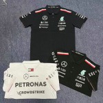 2024 Polo Mercedes AMG Petronas F1 Homme Blanc Bleu Noir