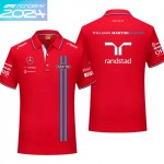 2024 Polo Williams Randstad Racing F1 Coton Homme Coton Col Contrasté