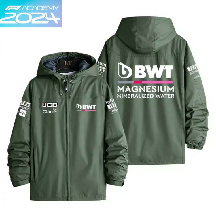 2024 Veste Imperméable BWT Racing Point F1 Team Capuche Homme