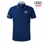 Polo Audi Homme 2022 Coton Col Contrasté Slim Fit Manche Courte