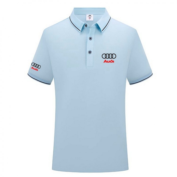 Polo Audi Homme Tennis Manches Courtes 2023 Polo Extérieur été Loisirs Sports T-Shirt