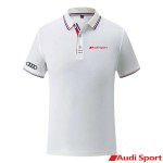 Polo Audi Sport Homme 2022 Col et Bas de Manches Contrasté Coton Homme