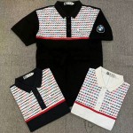 Polo BMW Motorsport Homme 2025 Blanc Bleu Noir