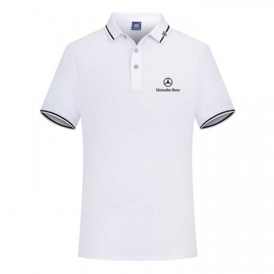 Polo Mercedes Benz Homme Tennis Manches Courtes Polo Extérieur été Loisirs Sports T-Shirt