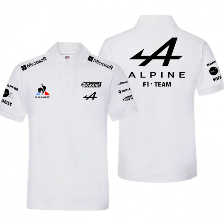 Polo Renault Alpine F1 Team 2022 Le Coq Sportif Coton Homme Manche Courte