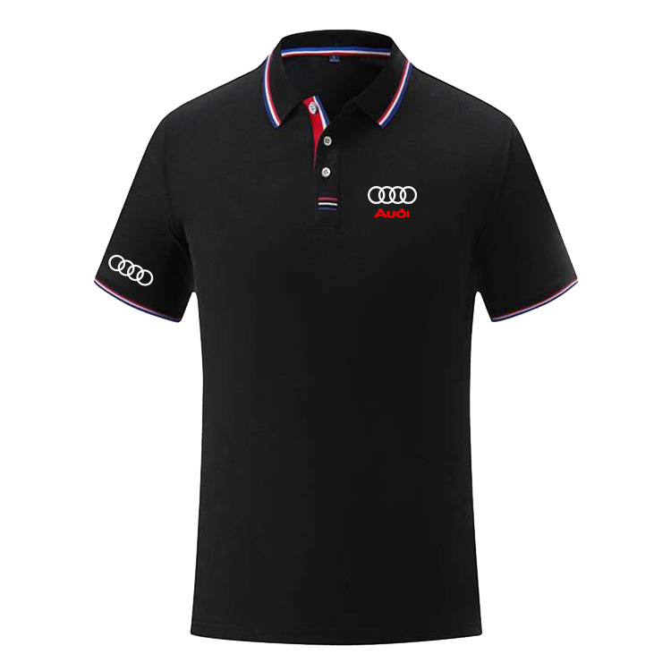 Polo Tennis Audi Homme 2022 Coton Col Contrasté Slim Fit Manche Courte