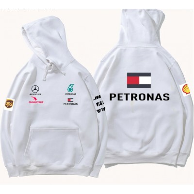 Sweat à capuche CrowdStrike Mercedes AMG Petronas Motorsport Team F1 Coton Homme Poche Kangourou