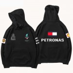 Sweat à capuche Qualcomm Mercedes AMG Petronas Motorsport Team F1 Coton Homme Poche Kangourou