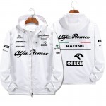 Veste Alfa Romeo F1 Orlen Racing Capuche Homme Coupe-vent Imperméable