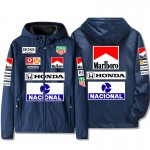 Veste Honda Nacional Marlboro Capuche Homme Imperméable Coupe-vent