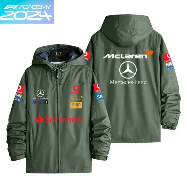 Veste McLaren Mercedes-Benz Homme 2024 Coupe-vent Imperméable Blouson