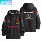 Veste McLaren Mercedes-Benz Homme 2024 Coupe-vent Imperméable Blouson