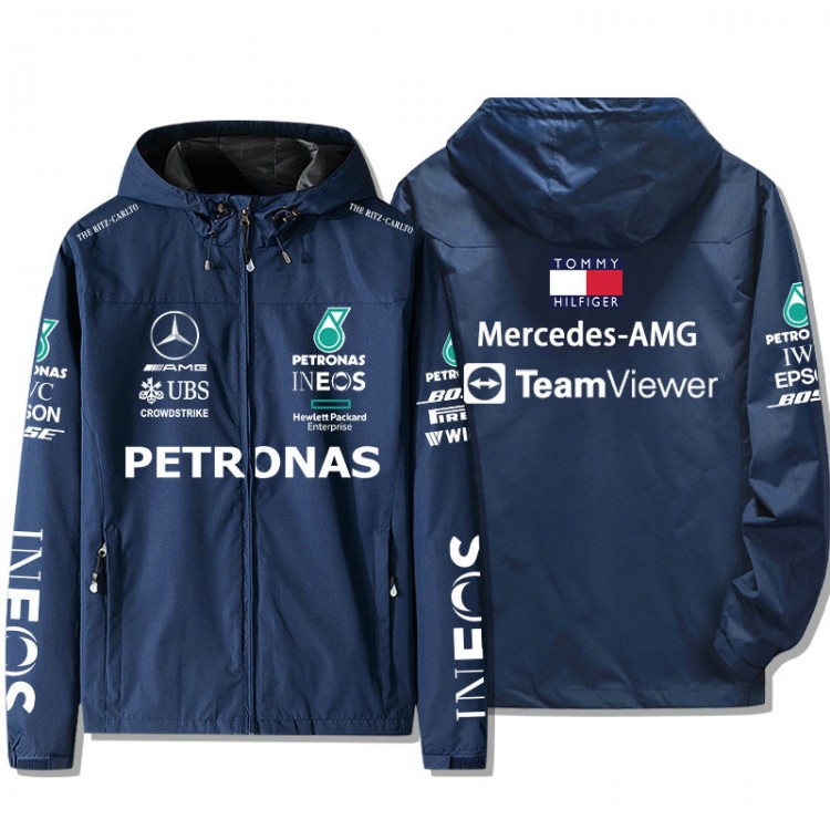 Veste Mercedes AMG Petronas Motorsport TeamViewer Homme Coupe-vent Imperméable