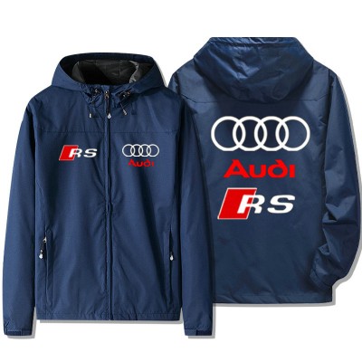 Veste Softshell Audi RS Zippé Capuche Homme Coupe-vent